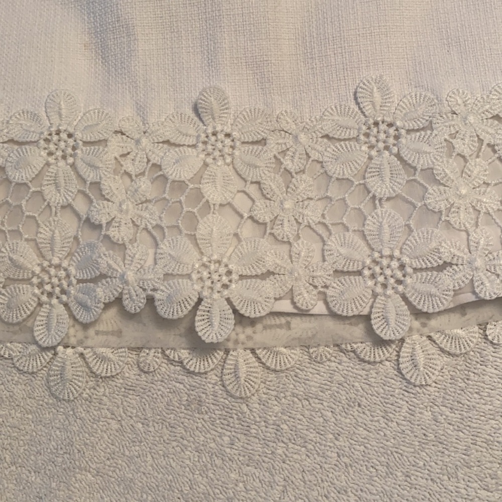 J. Crew skirt straight fit embroidered embellishments at bottom fully lined Sz 8 - Picture 10 of 10